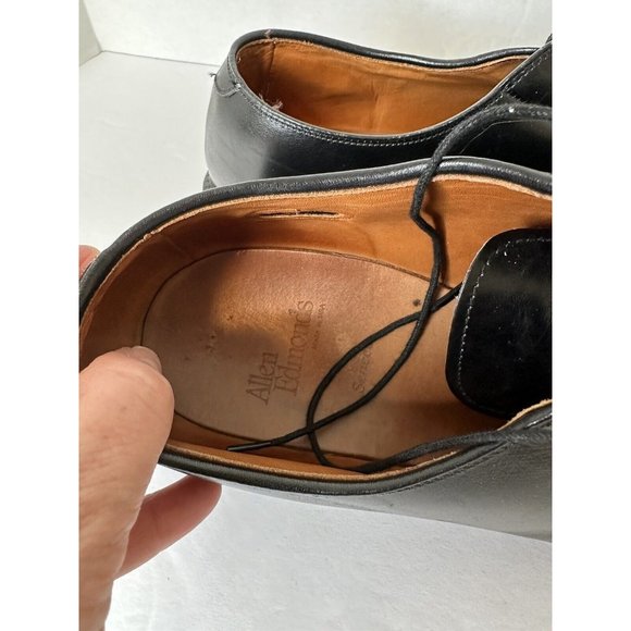 Allen Edmonds Seneca men\'s Black Leather split toe dress shoes, 12 D Mint! main image 4